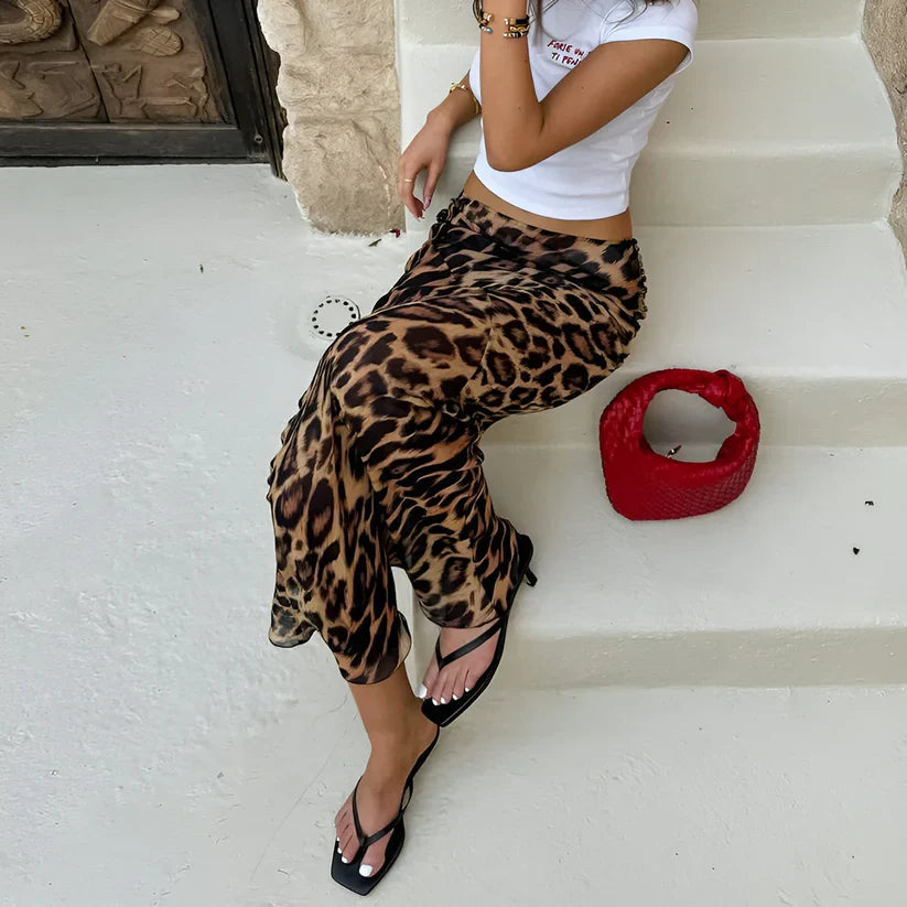 Leonore - Elegante luipard rok