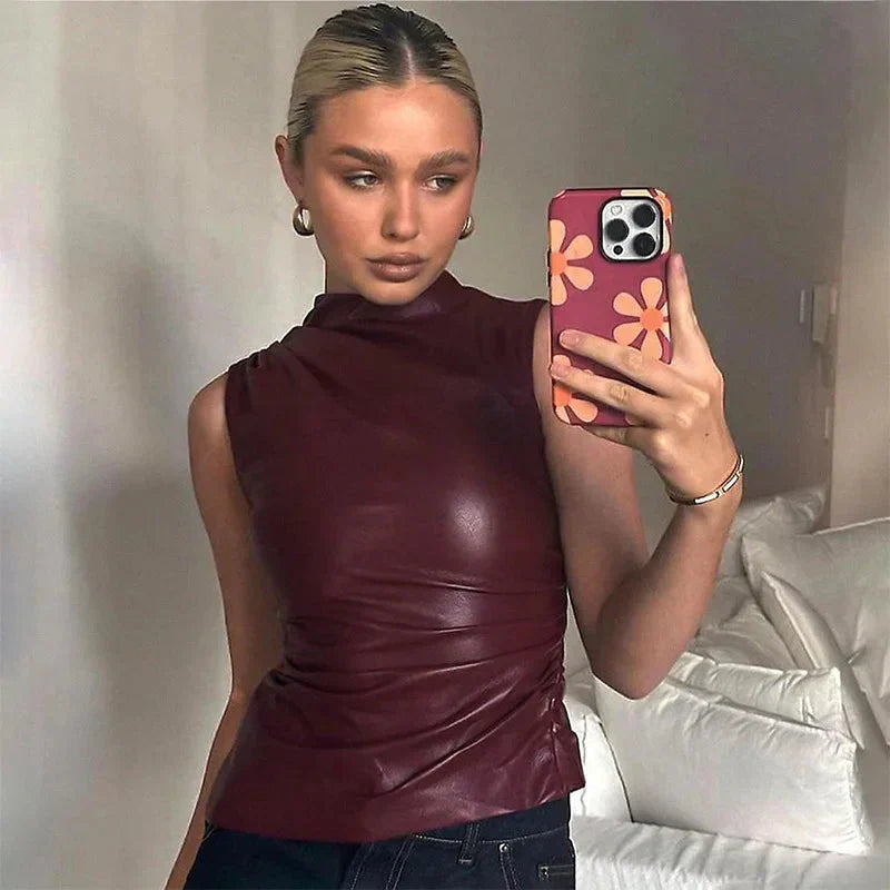 Cara - Burgundy Top