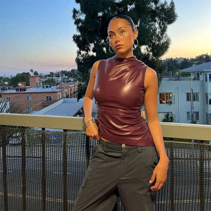 Cara - Burgundy Top