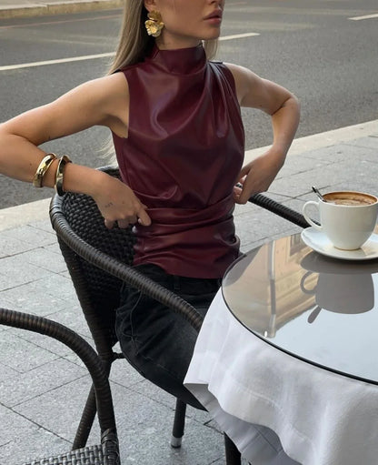 Cara - Burgundy Top