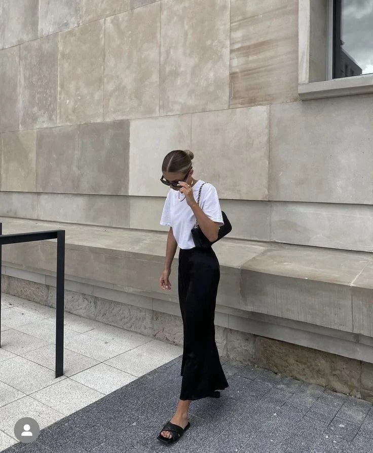 July - Satin Maxi Skirt