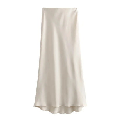 July - Satin Maxi Skirt